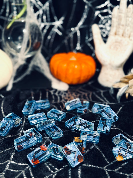 Elder Futhark Runic Alphabet Resin Rune Tokens - Rune Tokens for Divination