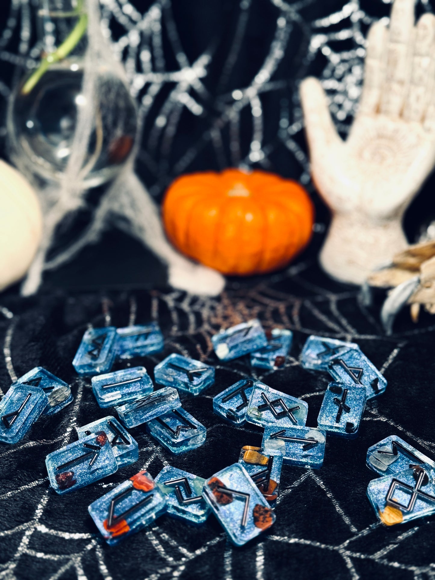 Elder Futhark Runic Alphabet Resin Rune Tokens - Rune Tokens for Divination