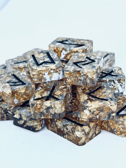 Elder Futhark Runic Alphabet Resin Rune Tokens - Rune Tokens for Divination