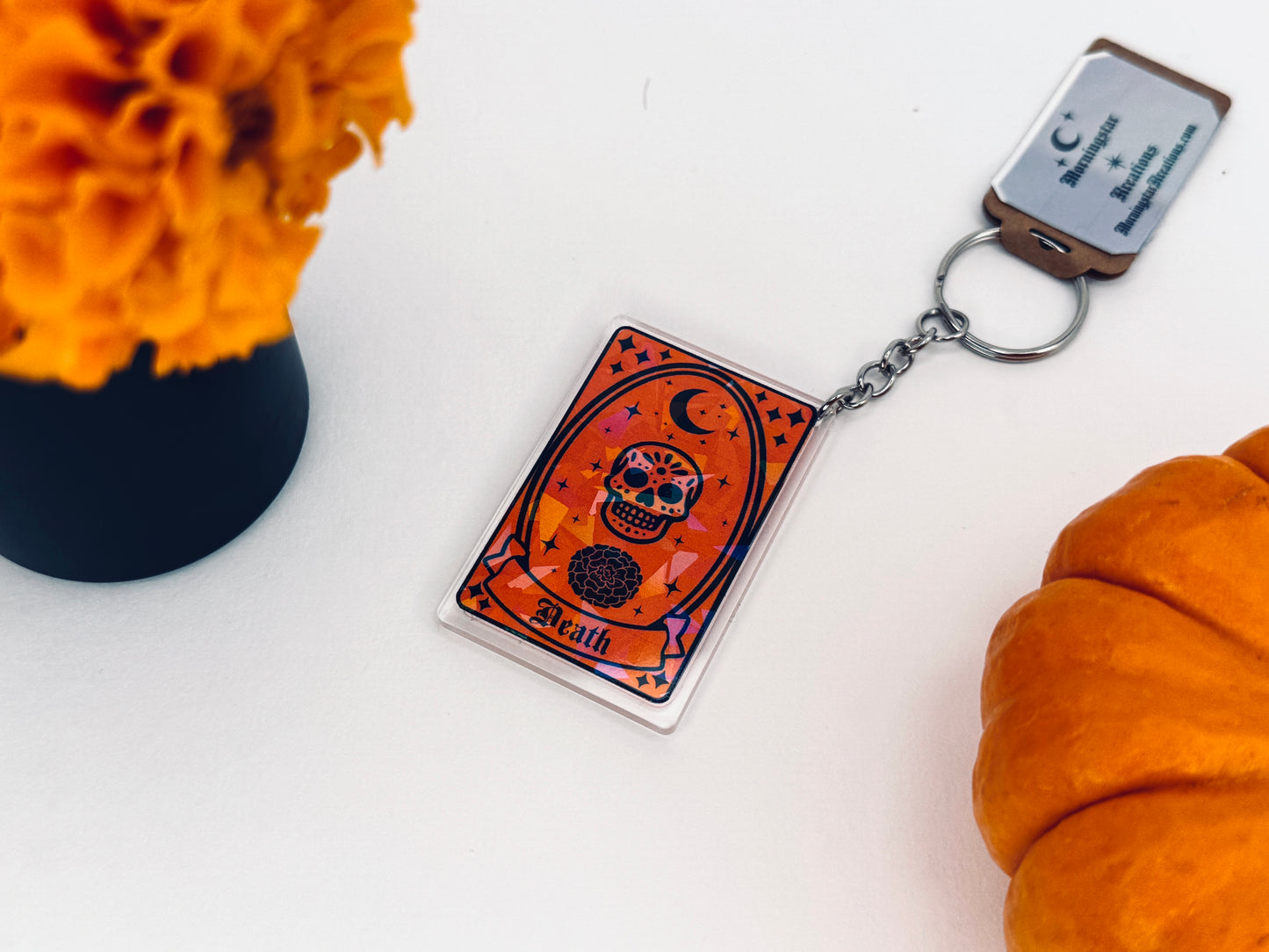 Holographic Tarot Inspired Acrylic Keychain