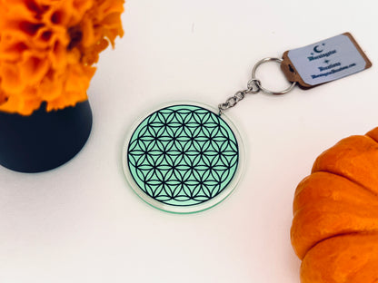 Sacred Geometry Acrylic Keychain