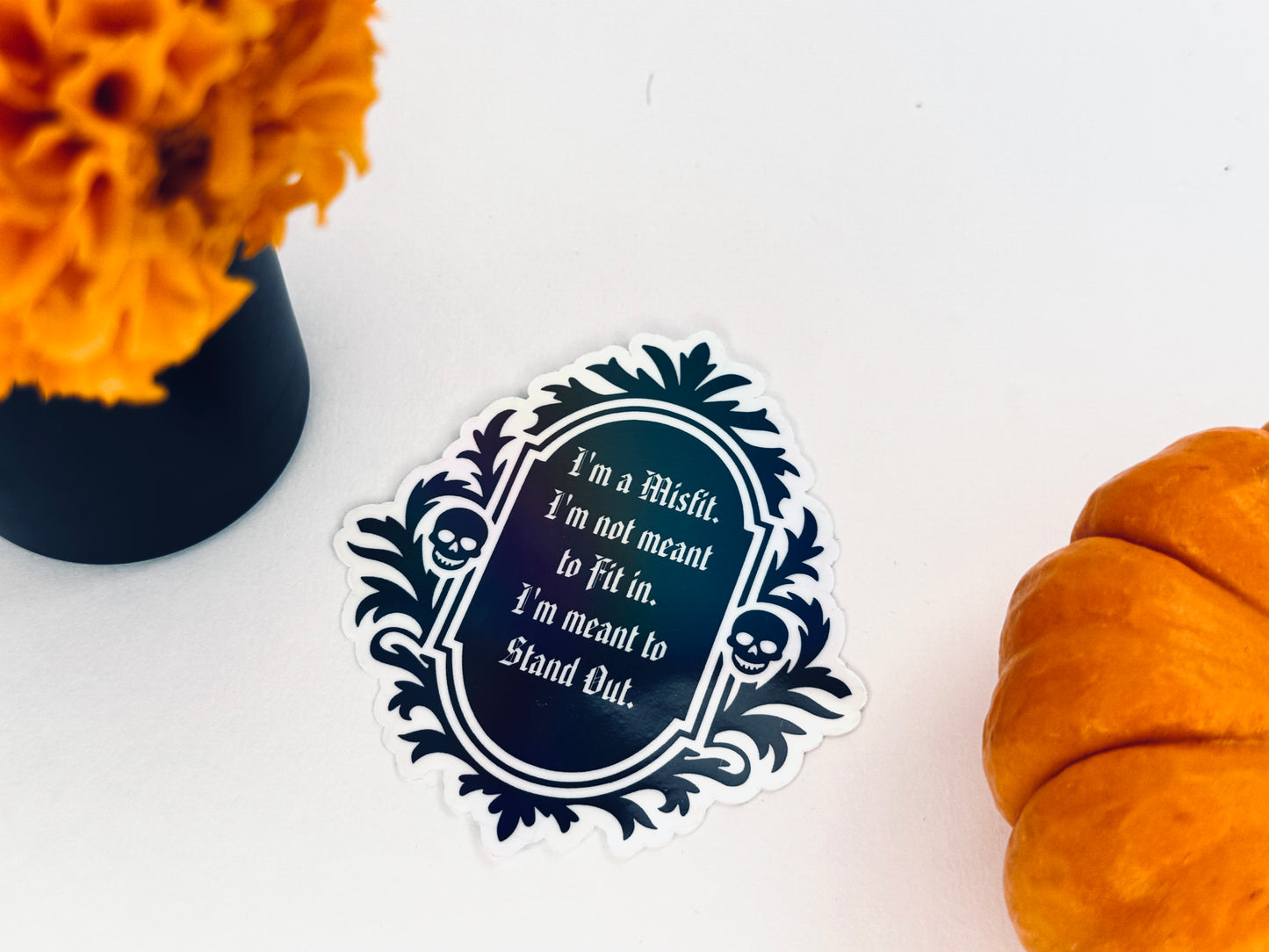 Born to be a Misfit Transparent Holographic Permanent Vinyl Sticker