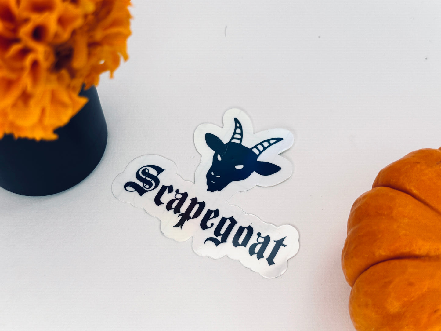 Scapegoat Transparent Holographic Permanent Vinyl Sticker